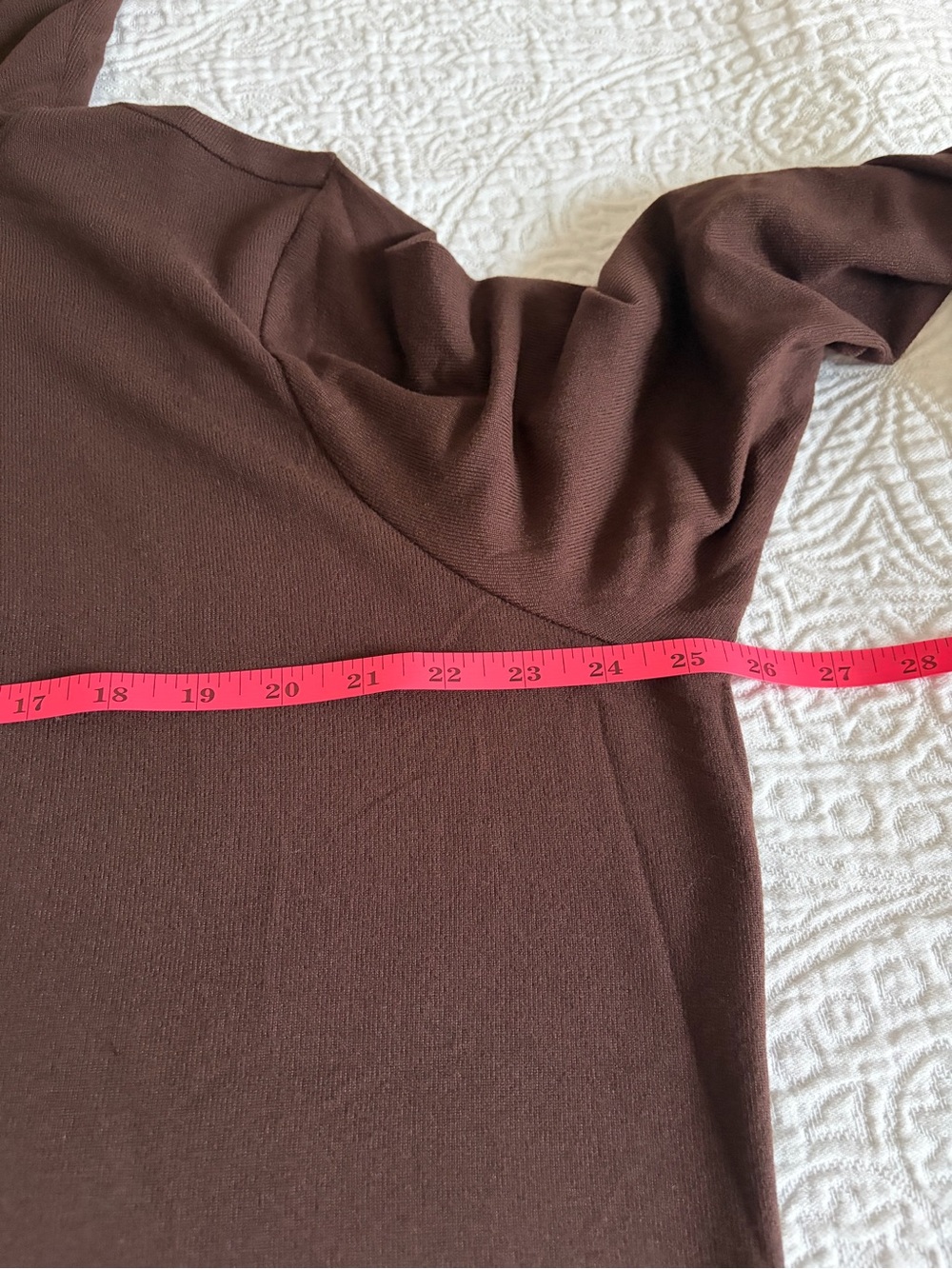 New Denim & Co. Essentials Heavenly Jersey Tunic Dark Chocolate size XL - Picture 5 of 9
